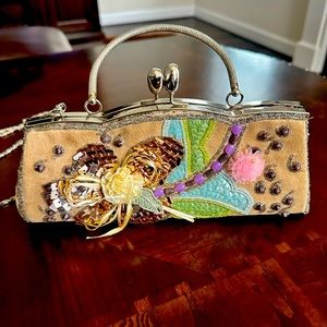 Beaded Vintage Embroidered Clutch
